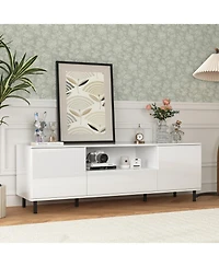 Streamdale Modern Tv Stand with Storage, Cloud White, 63-inch
