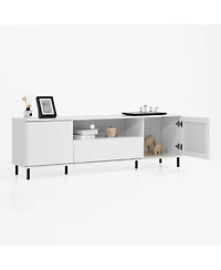 Streamdale Modern Tv Stand with Storage, Cloud White, 63-inch