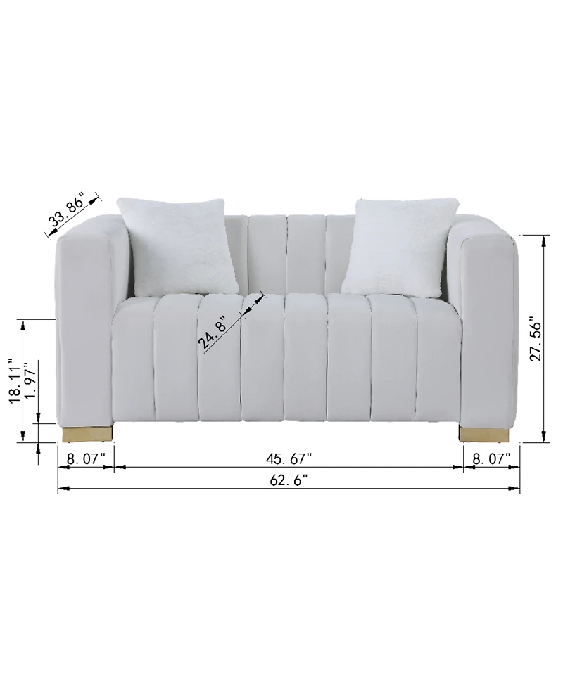 Streamdale White Chesterfield Sofa