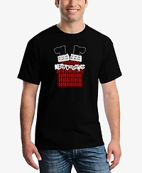 La Pop Art Men's Chimney Santa Word T-Shirt