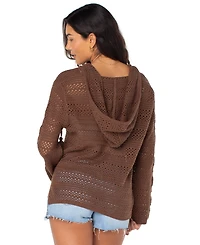 Roxy Juniors' Hippie Love Cotton-Blend Relaxed Sweater