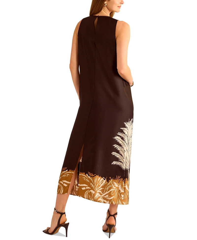 Vince Camuto Women's Sleeveless Back-Slit A-Line Dress