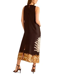 Vince Camuto Women's Sleeveless Back-Slit A-Line Dress