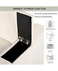 Streamdale Modular Sofa with Storage, Usb Charging, Wireless Charger & Bluetooth Speaker