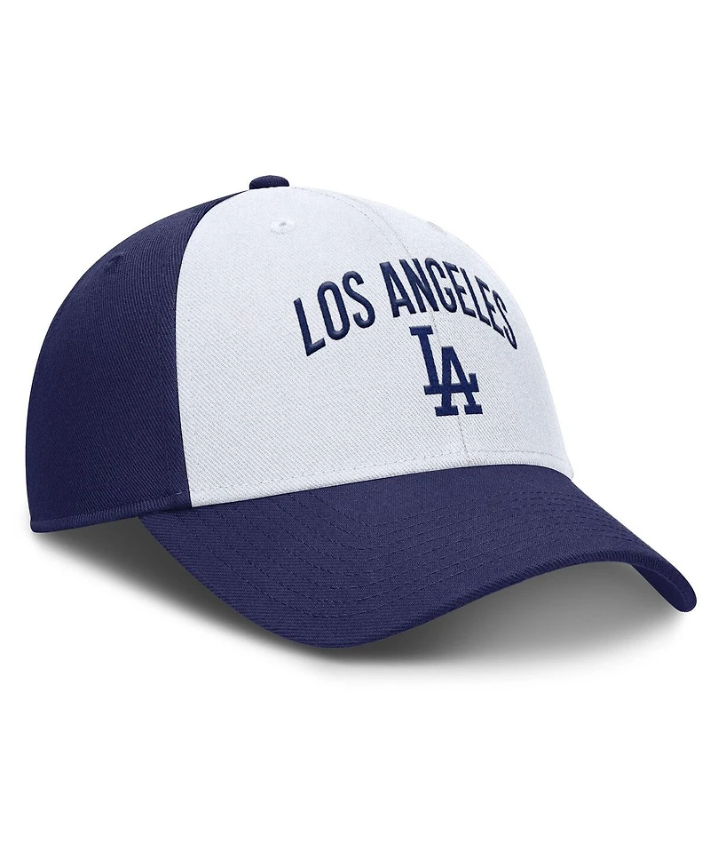 Nike Men's White/Royal Los Angeles Dodgers Club Performance Adjustable Hat