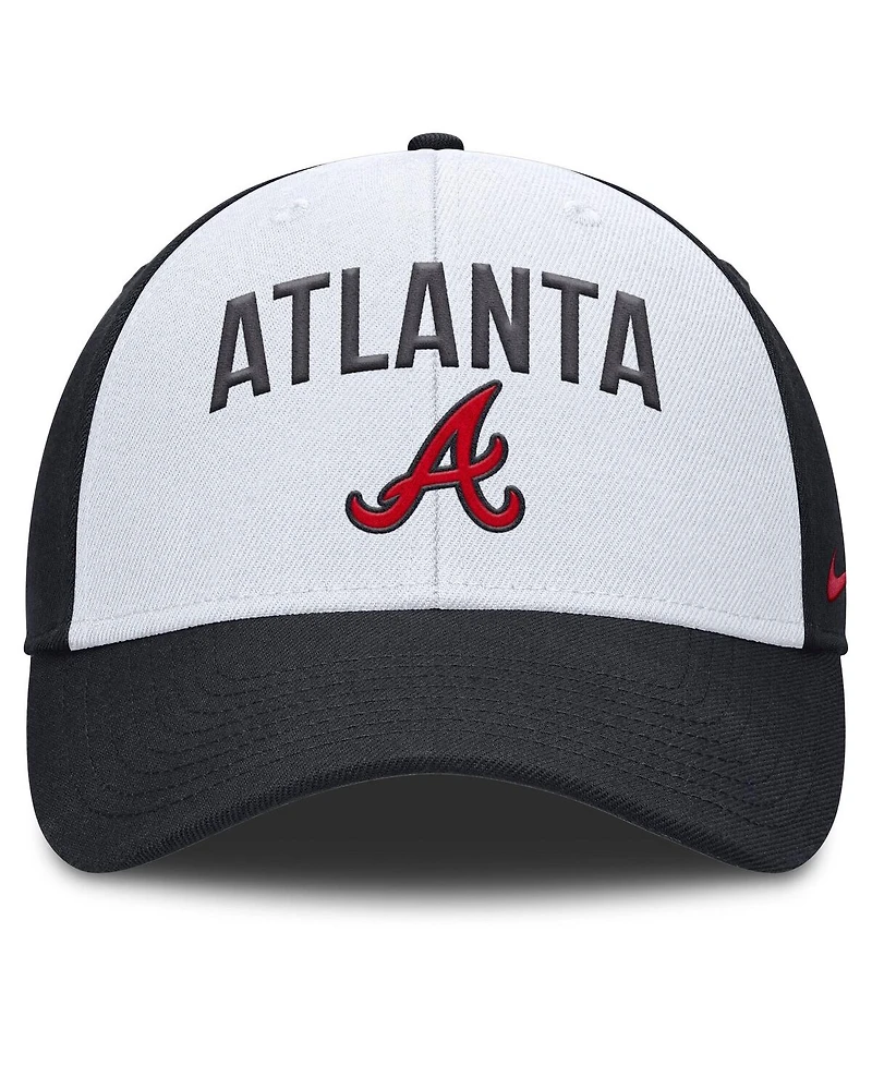 Nike Men's White/Navy Atlanta Braves Club Performance Adjustable Hat