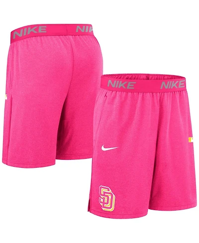 Nike Men's Pink San Diego Padres Authentic Collection City Connect Performance Knit Shorts