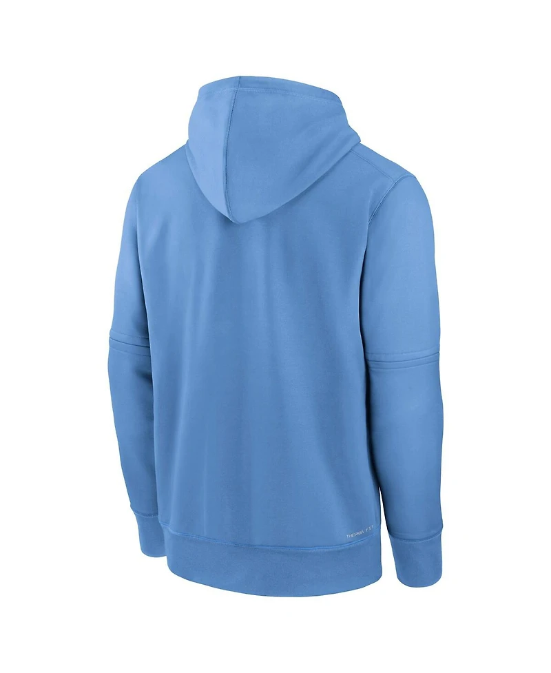 Nike Men's Light Blue Kansas City Royals Authentic Collection Connect Therma Pullover Hoodie