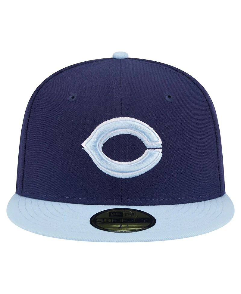 New Era Men's Navy/Light Blue Cincinnati Reds Color Pack 2-Tone 59FIFTY Fitted Hat