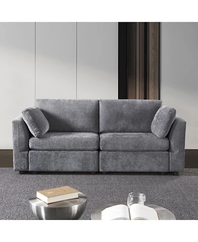 Streamdale modular sofa whitechenille fabric, simple and grand, the seat and back is very soft. this is also a Knock Down sofa