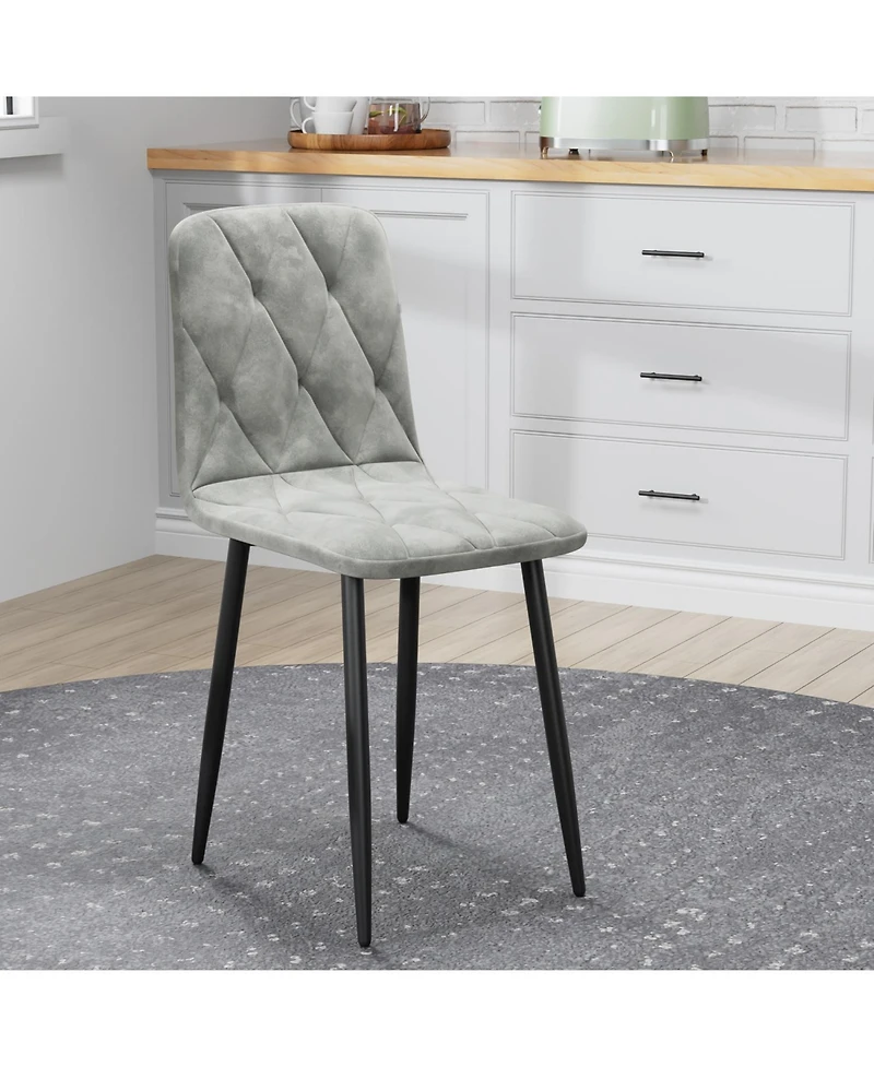 Streamdale Square Faux Marble Dining Table Set for 4