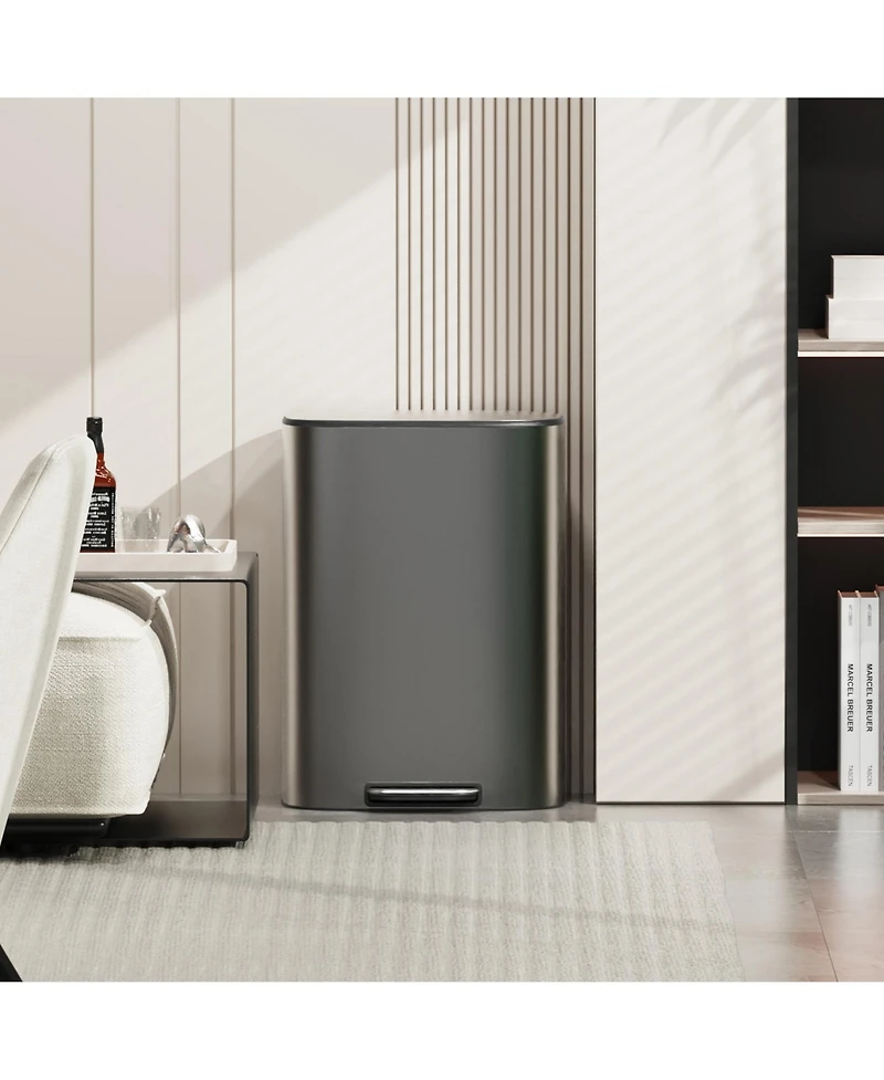 Streamdale 13 Gallon Stainless Steel Soft Close Kitchen Trash Can
