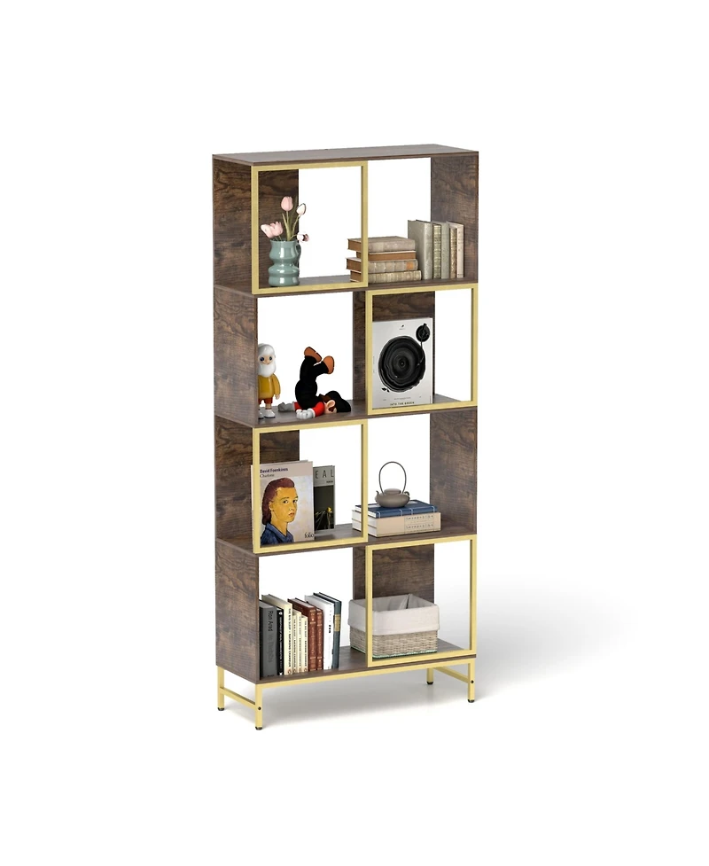 Streamdale Rustic 4-Tier Industrial Bookcase