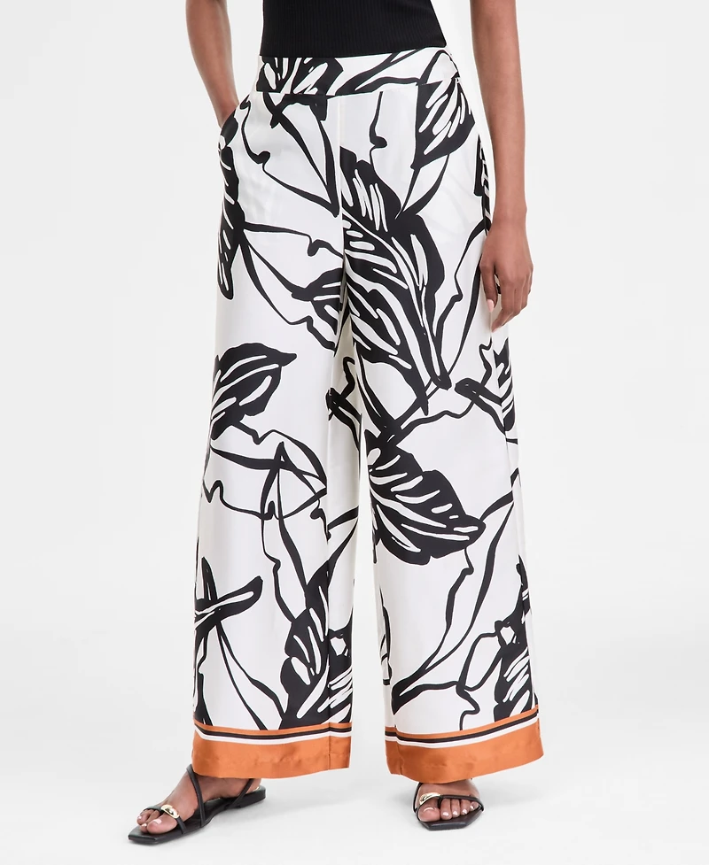 I.n.c. International Concepts Women's Printed Wide-Leg Pants, Exclusively at Macy's