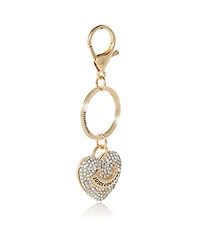 Juicy Couture Gold-Tone Pave Heart Keychain & Earrings Set