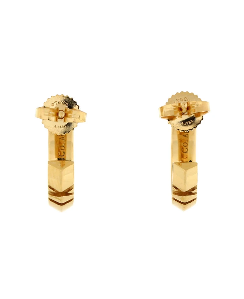 Pre-Owned Tiffany & Co. Small Atlas X Hoop Earrings 18K Gold