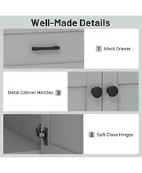 Bathroom Vanity Unit with Basin and 2 Doors