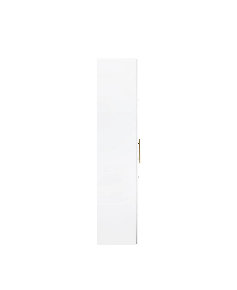 Streamdale Farmhouse Pantry Cabinet, Pull-Out Shelves, 4 Doors - White