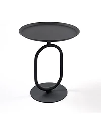 Streamdale Metal End Table, Round Side Table, Small Coffee Table for Living Room