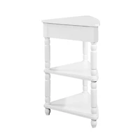 Streamdale Furniture Space-Saving Triangular Corner Table with Solid Wood Legs for Small Spaces