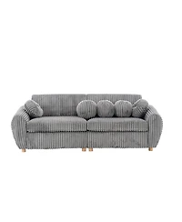 Streamdale 84" Grey Corduroy Sofa Couch