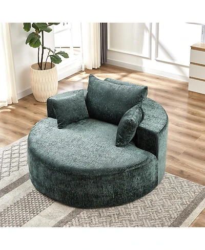 Streamdale Chenille Sofa Sleeper, 55'', Assembly-Free, Modern Lounge Chair