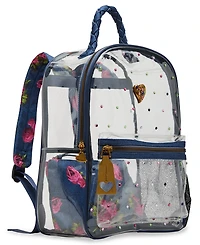 Betsey Johnson Clear Denim With Pouch Medium Backpack