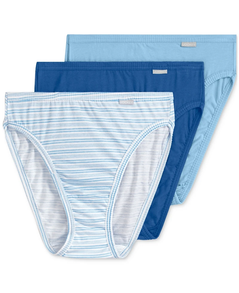 Jockey Elance French Cut 3 Pack Underwear 1485 1487, Extended Sizes