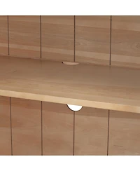 Streamdale 4-Door Sideboard Buffet with Glass Doors & Shelves