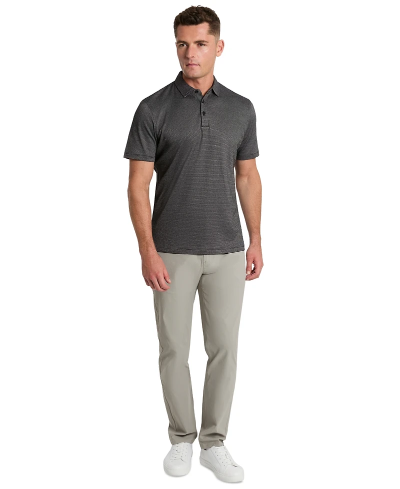 Kenneth Cole Men's Slim-Fit Two-Toned Textured-Knit Polo Shirt
