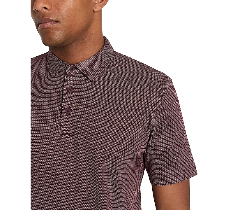 Kenneth Cole Men's Slim-Fit Two-Toned Textured-Knit Polo Shirt