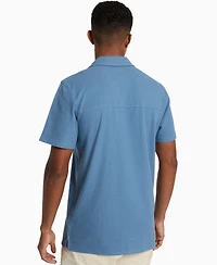 Kenneth Cole Men's Short Sleeve Seersucker Camp Shirt