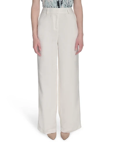 Calvin Klein Women's Linen Blend Wide-Leg Pants