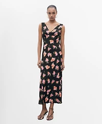 Mango Women's Floral Midi Dress