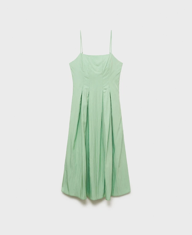 Mango Women's Pleated A-Line Dress