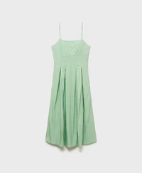Mango Women's Pleated A-Line Dress