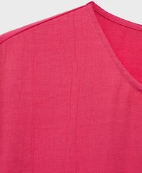 Mango Women's Straight-Fit Short-Sleeved Jumpsuit