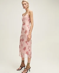 Mango Women's Floral-Print Combined Dress