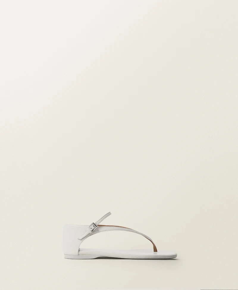 Mango Women's Leather Straps Sandals