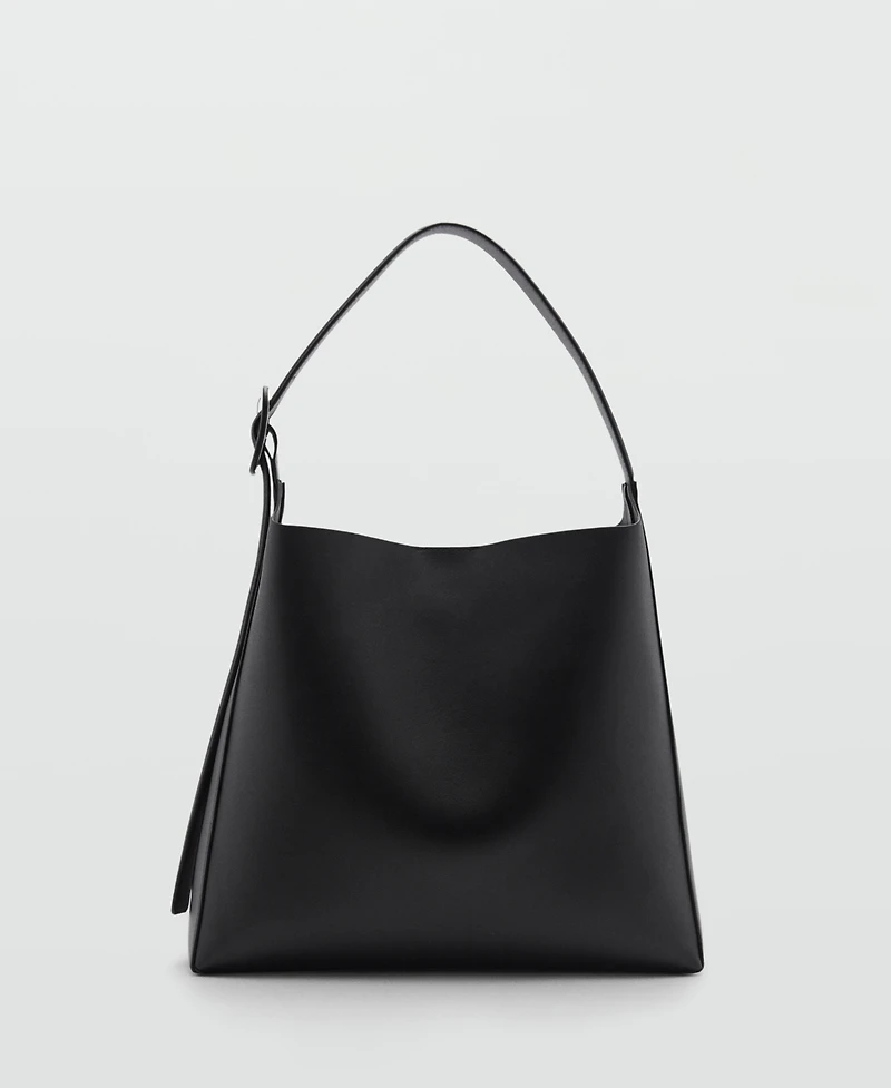 Mango Women's Buckle Shopper Bag