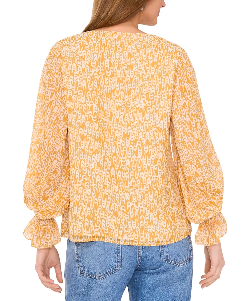 Vince Camuto Women's V-Neck Balloon-Sleeve Blouse