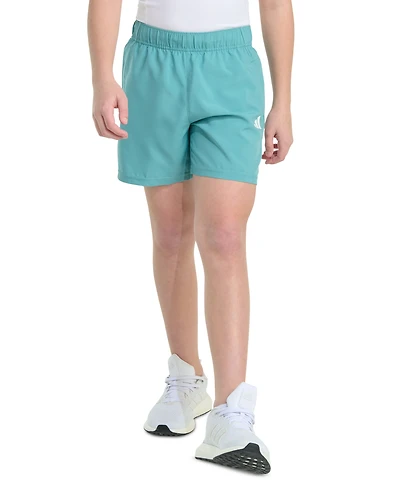 adidas Big Boys Essentials Elastic-Waistband Small-Logo Woven Shorts
