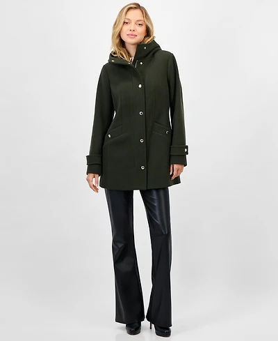 Michael Kors Women's Hooded Button-Front Coat, Exclusively at Macy's