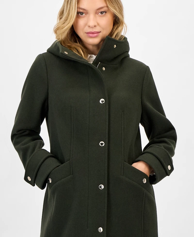 Michael Kors Women's Hooded Button-Front Coat, Exclusively at Macy's