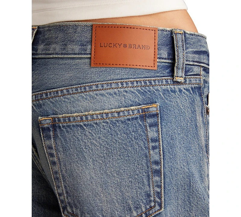 Lucky Brand Juniors' Cotton Super Low Rise Ultra Wide Jeans