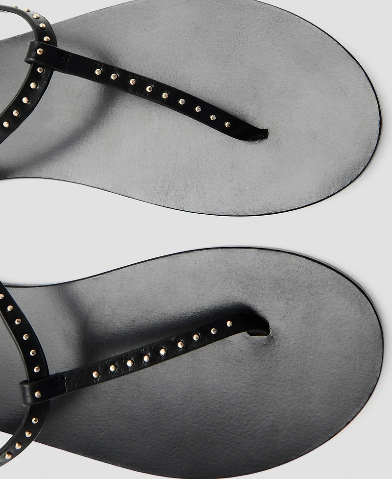 Mango Women's Mini Studs Leather Sandals