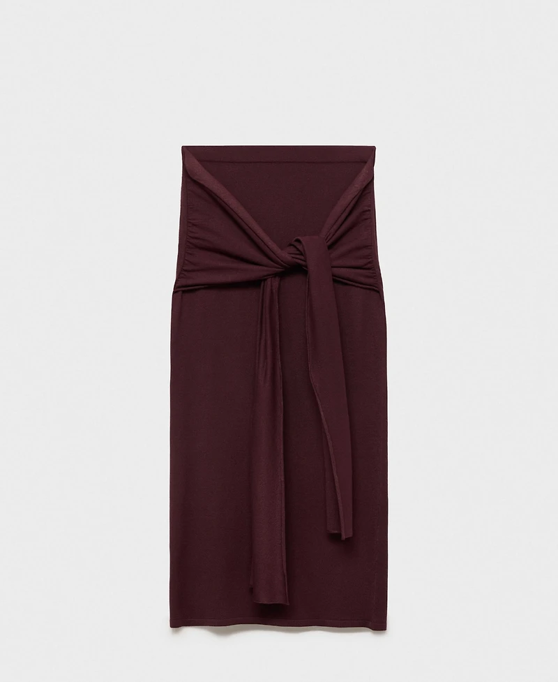 Mango Women's Knot Detail Knitted Skirts