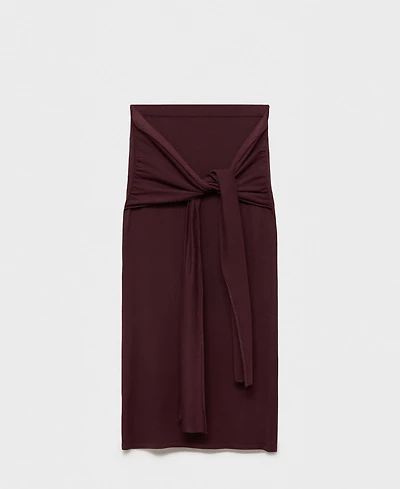 Mango Women's Knot Detail Knitted Skirts