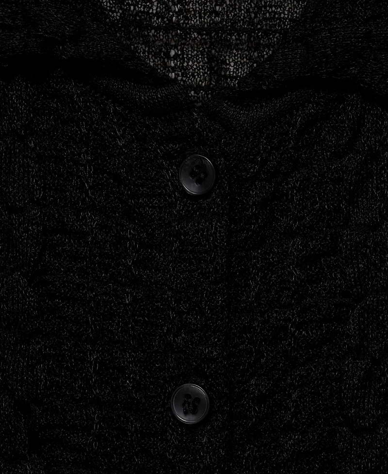 Mango Women's Textured Polo-Neck Cardigan