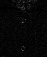 Mango Women's Textured Polo-Neck Cardigan